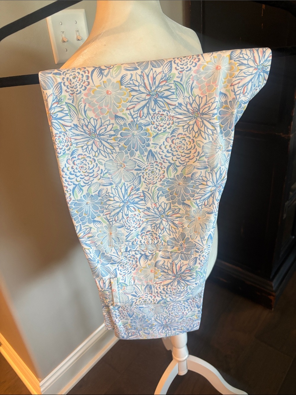 Talbots Floral Pant  Light Blue & White and Pink